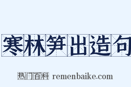寒林笋出造句是什么意思的图片